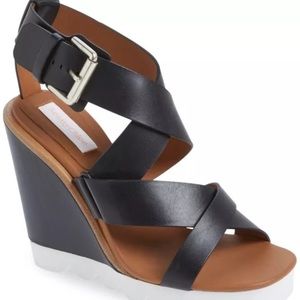6.5 See By Chloe Leather Wedge Sandals